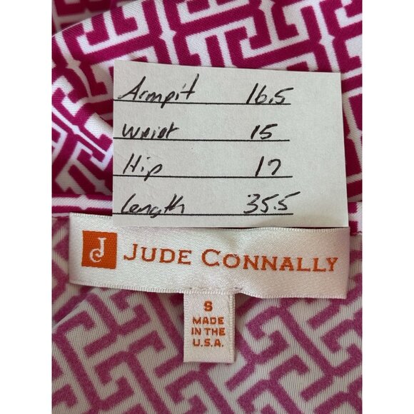 Jude Connally Womens Geometric Dress Size Small Pink Knee Length Jude Cloth - Picture 2 of 9